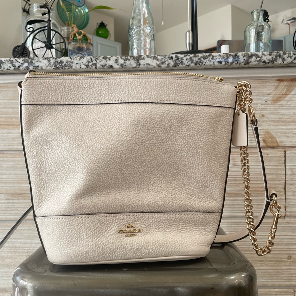 Coach Leather Paxton Duffle Bag in Chalk